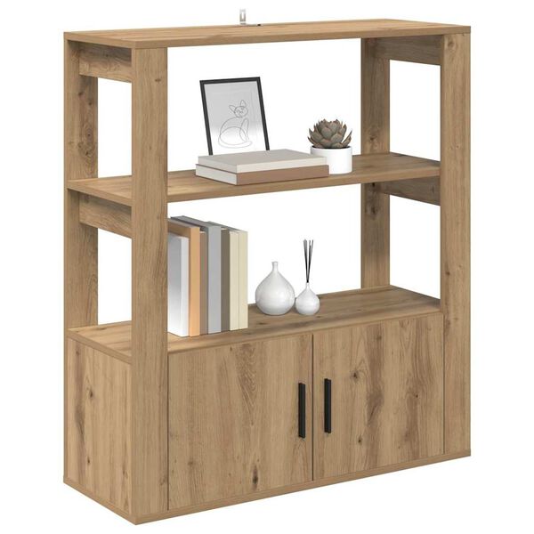 vidaXL Vitrina Roble artisan 30 x 80 x 90 cm Madera contrachapada