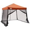 vidaXL Juego de Tienda de Camping 2 pcs Gris y naranja Tafet&aacute;n y Tela