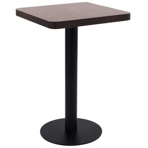 vidaXL Mesa de bistr&oacute; MDF marr&oacute;n oscuro 50x50 cm