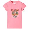 Camiseta infantil rosa ne&oacute;n 128