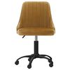 vidaXL Silla de oficina giratoria de terciopelo marr&oacute;n
