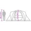 vidaXL Tienda de campaña familiar iglú 6 personas impermeable marrón