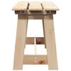 vidaXL Banco de exterior Natural 119 x 47 x 35 cm