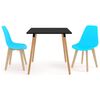 vidaXL Juego de comedor 3 piezas azul
