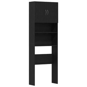 vidaXL Mueble para lavadora de madera de roble negro 64x24x190 cm