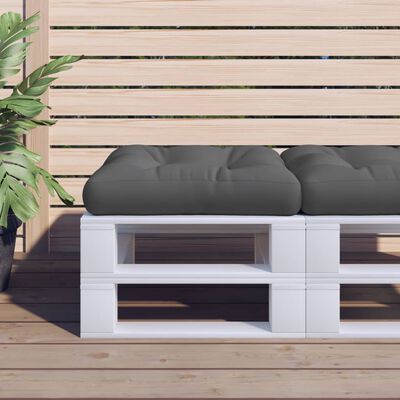 vidaXL Cojín para muebles de palets tela gris 50x50x12 cm