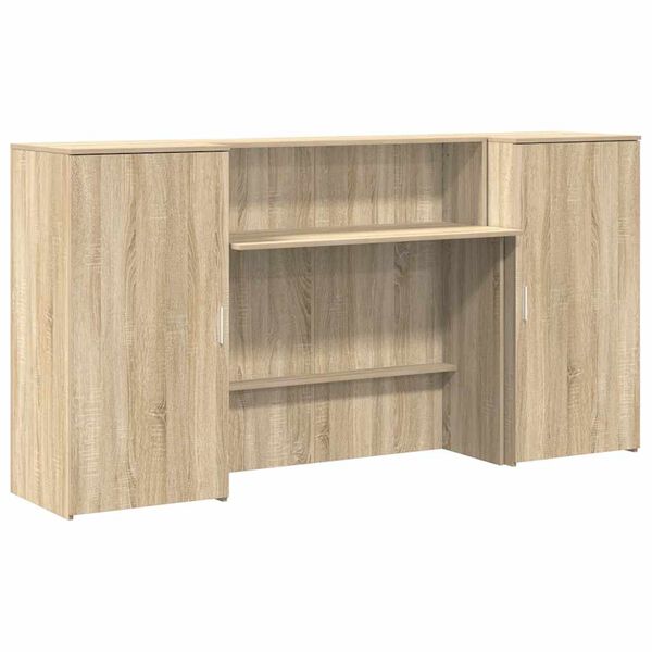 vidaXL Mostrador de recepci&oacute;n roble sonoma 200x50x103,5 cm