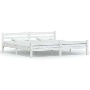 vidaXL Estructura de cama sin colch&oacute;n madera maciza de pino 200x200 cm