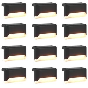 vidaXL Luces solares exteriores con pico de tierra 12 pcs 4,5 cm