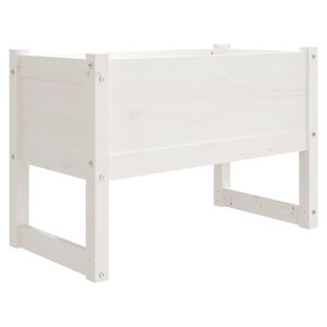 vidaXL Jardinera madera maciza de pino blanco 78x40x52 cm