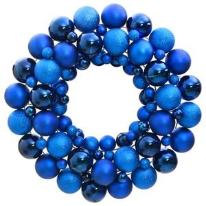 vidaXL Corona de Navidad poliestireno azul 45 cm