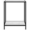 vidaXL Mesa de consola vidrio templado blanco 60x35x75 cm