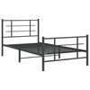 vidaXL Estructura cama sin colchón con estribo metal negro 107x203 cm