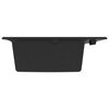 vidaXL Fregadero de cocina Negro 79 x 50 x 31 cm Cuarzo y resina
