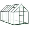vidaXL Invernadero con marco base aluminio verde 334x169x195 cm