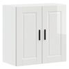 vidaXL Armario pared cocina Porto madera ingenier&iacute;a blanca alto brillo