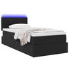vidaXL Cama con almacenamiento y LED Negro 100 x 200 cm Terciopelo