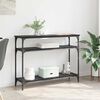 vidaXL Mesa Consola Roble Negro 100 x 29 x 75 cm Madera de ingenier&iacute;a