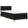 vidaXL Cama tipo Box Spring con colch&oacute;n Negro 80 x 200 cm tela