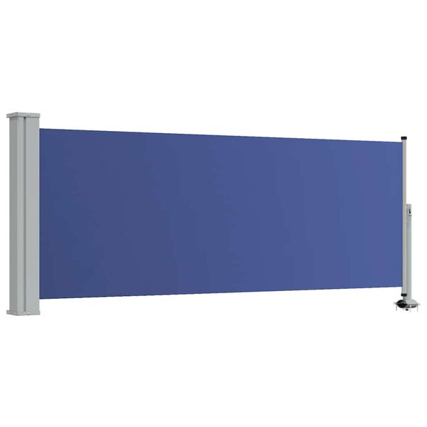 vidaXL Toldo lateral retr&aacute;ctil de jard&iacute;n azul 100x300 cm