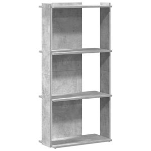 vidaXL Librer&iacute;a de 3 niveles madera gris hormig&oacute;n 60x30x120 cm