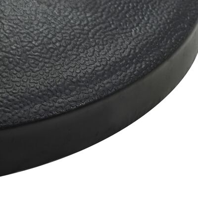vidaXL Base de sombrilla redonda de poliresina negra 10 kg