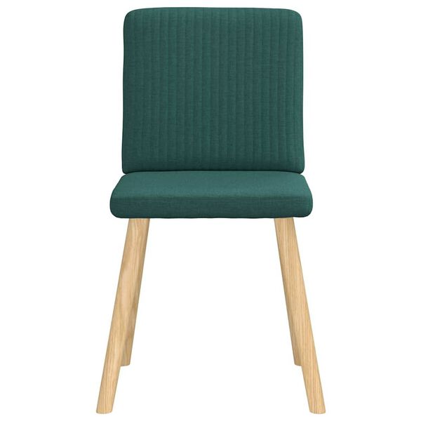 vidaXL Sillas de comedor 6 unidades tela verde oscuro