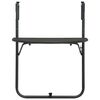 vidaXL Mesa balcón colgante plástico aspecto ratán marrón 60x64x83,5cm