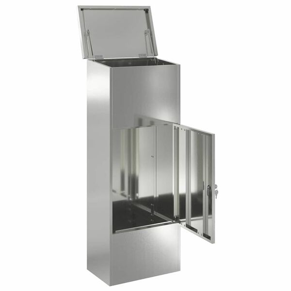 vidaXL Caja de entrega de paquetes Negro 44,5 x 29 x 110,5 cm