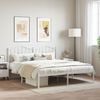 vidaXL Estructura cama sin colch&oacute;n con cabecero metal blanco 160x200cm