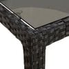 vidaXL Mesa de comedor de jardín Negro 190 x 90 x 75 cm