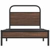 vidaXL Estructura de cama sin colch&oacute;n 100x200 cm madera marr&oacute;n roble