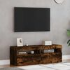 vidaXL Muebles de TV con luces LED 2 uds roble ahumado 60x35x40 cm