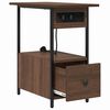 vidaXL Armario de Noche con caj&oacute;n Roble Marr&oacute;n 60 x 30 x 61 cm