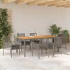 vidaXL Conjunto de Comedor de Jard&iacute;n 7 pcs Gris rat&aacute;n sint&eacute;tico