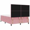 vidaXL Cama Box Spring LED con colch&oacute;n Rosa 160 x 200 cm Terciopelo