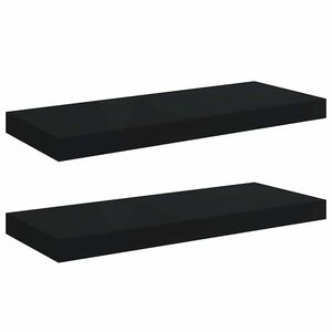 vidaXL Estantes flotantes de pared 2 uds MDF negro 60x23,5x3,8 cm