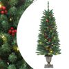 vidaXL &Aacute;rboles de Navidad artificiales 2 uds 100 LED verde 120 cm