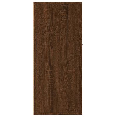 vidaXL Aparador madera contrachapada color roble marrón 88x30x70 cm