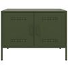 vidaXL Mueble de TV de acero verde oliva 68x39x50,5 cm