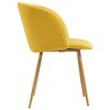 vidaXL Sillas de comedor 2 unidades tela amarillo