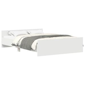 vidaXL Estructura de cama con cabecero piecero blanco 120x200 cm