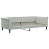 vidaXL Sof&aacute; cama nido con cajones terciopelo gris claro 90x200 cm