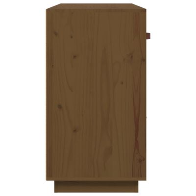 vidaXL Aparador de madera maciza de pino marrón miel 100x40x75 cm