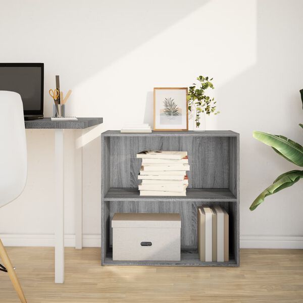 vidaXL Estanter&iacute;a de madera de ingenier&iacute;a gris Sonoma 80x30x77 cm