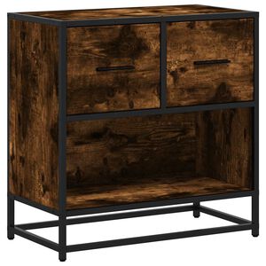 vidaXL Mesita de noche roble ahumado 60x31x60 cm madera contrachapada