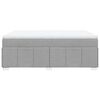 vidaXL Cama box spring con colch&oacute;n tela gris claro 140x200 cm