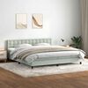 vidaXL Cama box spring con colch&oacute;n terciopelo gris claro 180x210 cm