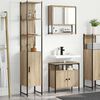 vidaXL Juego de muebles de ba&ntilde;o con estante 3 pcs Roble Sonoma