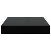 vidaXL Estante flotante de pared 4 uds MDF negro brillo 23x23,5x3,8cm